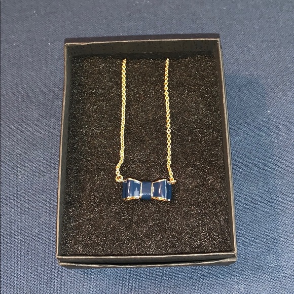 kate spade Jewelry - Kate Spade navy bow moon river necklace NWT